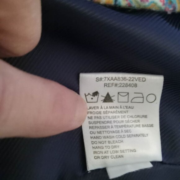 Short velvet jacket with silk lining, colorful paisley pattern, very soft - Picture 6 of 9